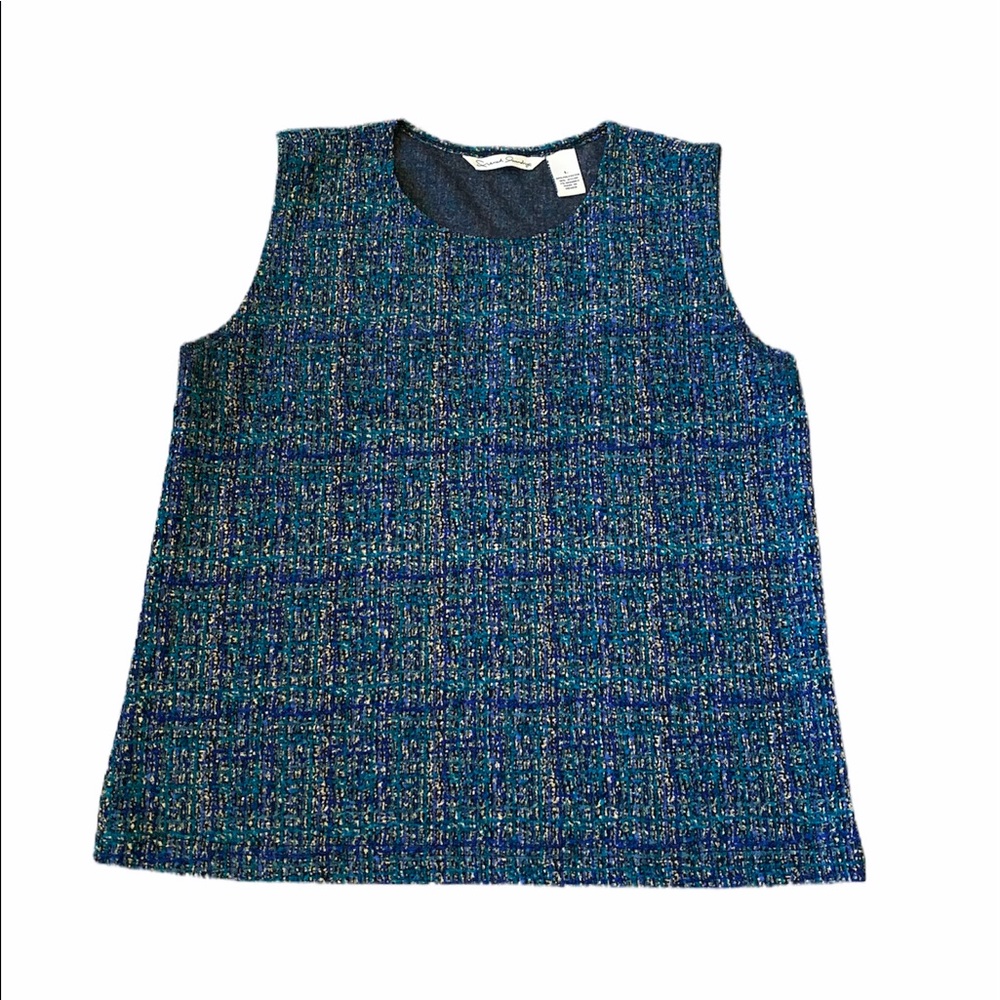 Multicolored Short Sleeve Tank Blouse